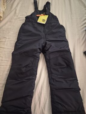 Kids Black Snow Bib Overalls